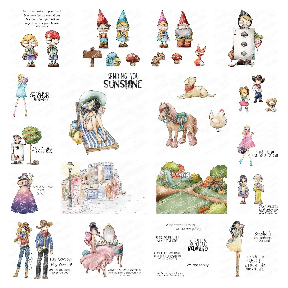 Oddball Gnome Kids Parents Grandparents Backdrop Metal Cutting Dies Clear Stamps Craft Scrapbooking Card Diary Template Decor