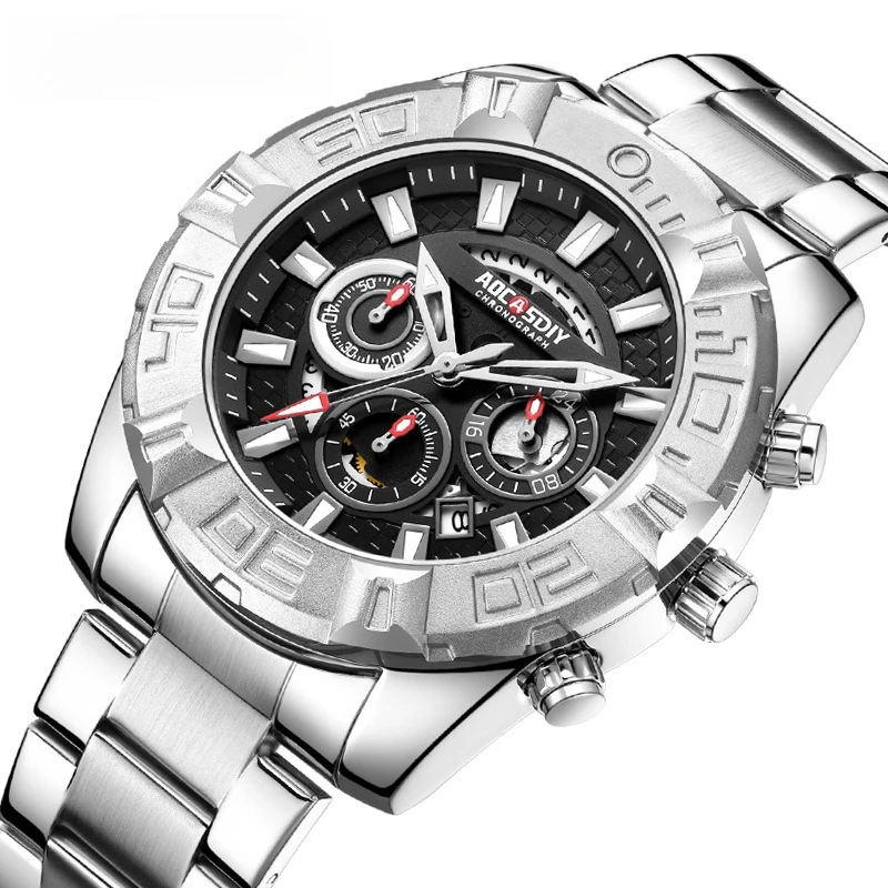 

New fashion casual men's watch luminous waterproof non-mechanical watch creative large dial quartz watch cross-border watch