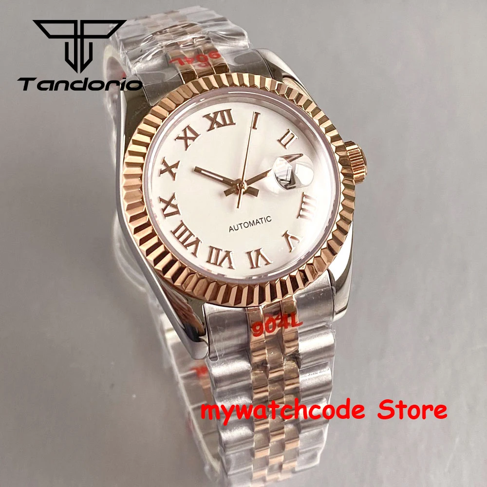 Lady Watch 31mm Two Tone NH05A Automatic Movement Roman Number Dial Luxury Steel Wristwatch Waterproof Clock