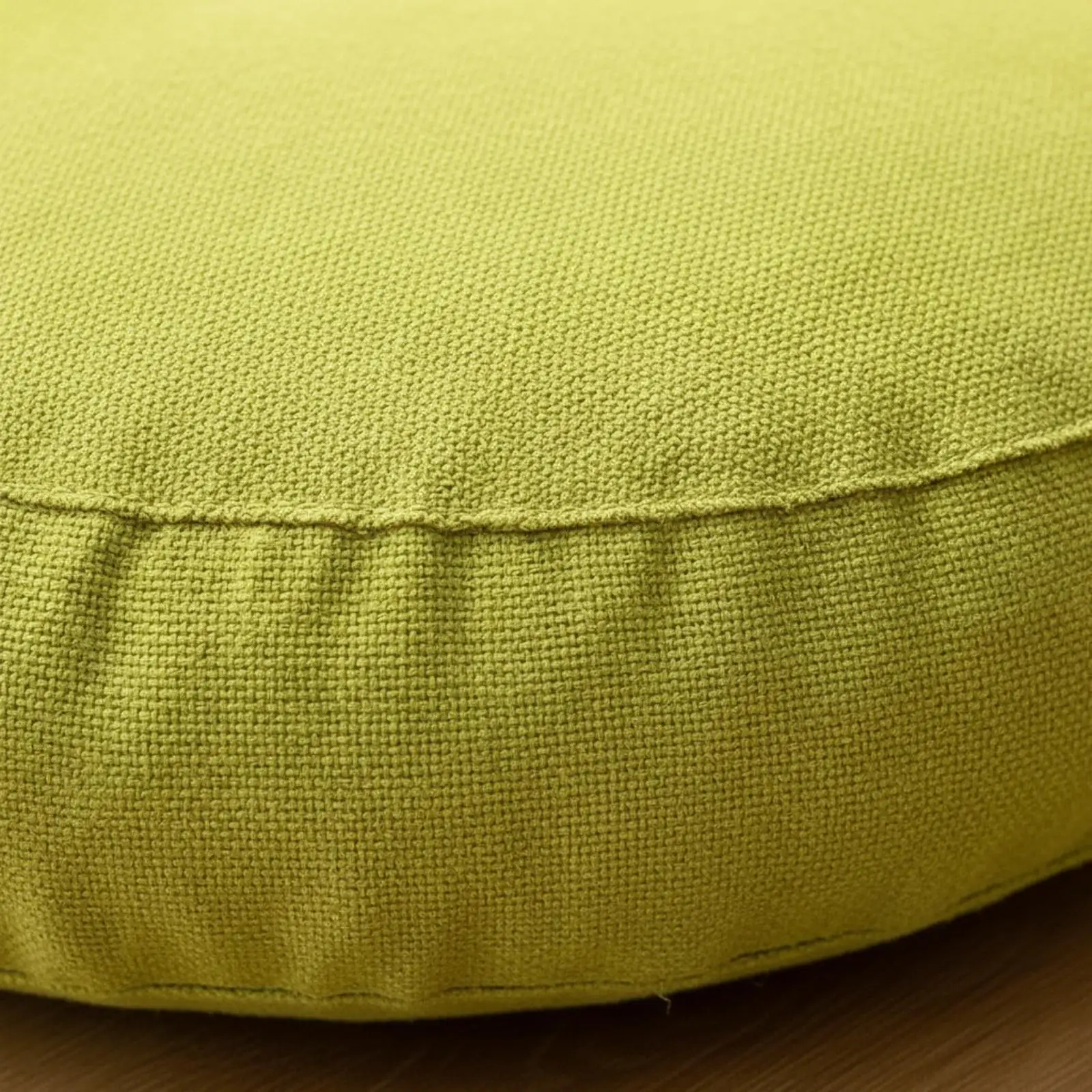 Linen Floor Cushion with Removable Cover Thick Tufted Round Floor Cushion Machine Washable Pouf for Reading Corners, Meditation