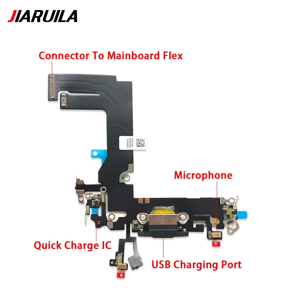 USB Dock Connector Charging Port Flex Cable For iPhone 13 Pro Max 13 Mini Charger Board With Mic Module