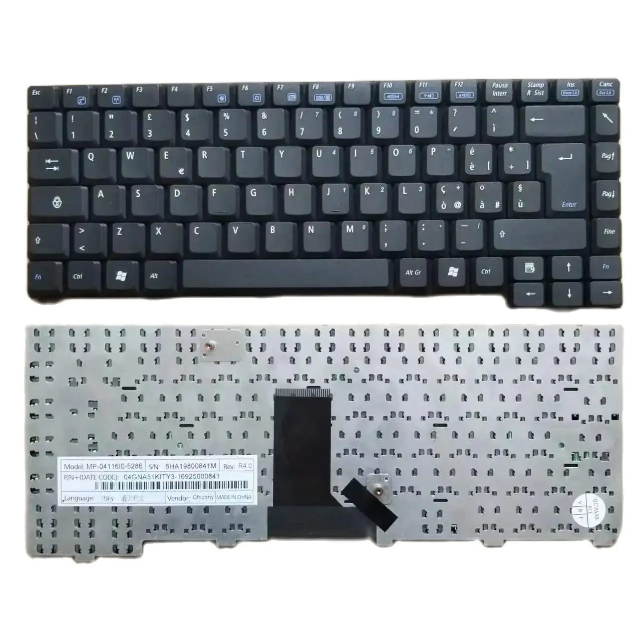 New IT Italian Keyboard For Asus A3000 A6000 Black MP-0411610-5286 6HA19800841M