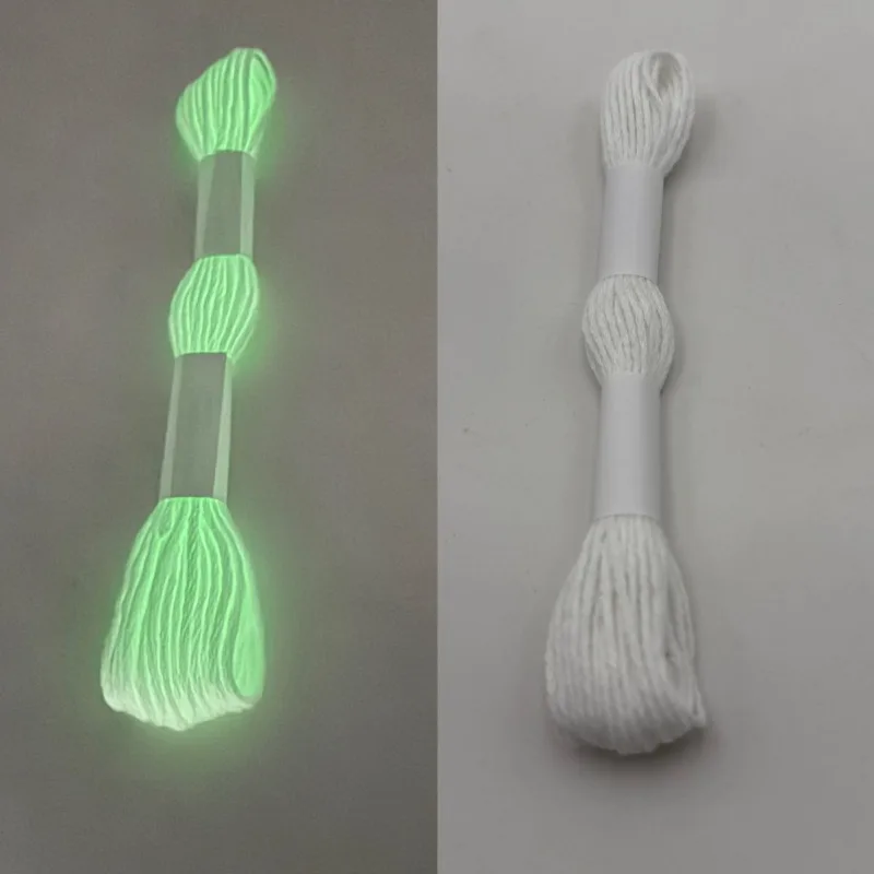 السوبر مشرق توهج الظلام التطريز الموضوع عبر غرزة الخيط 6 ستراند DIY بها بنفسك اليدوية الحرفية العرض مخصص زهرة الموضوع التواء