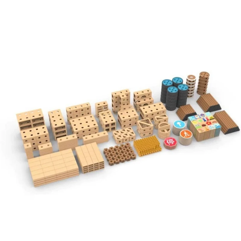 Kindergarten construction game large building blocks, children's hole hole group fun building blocks
