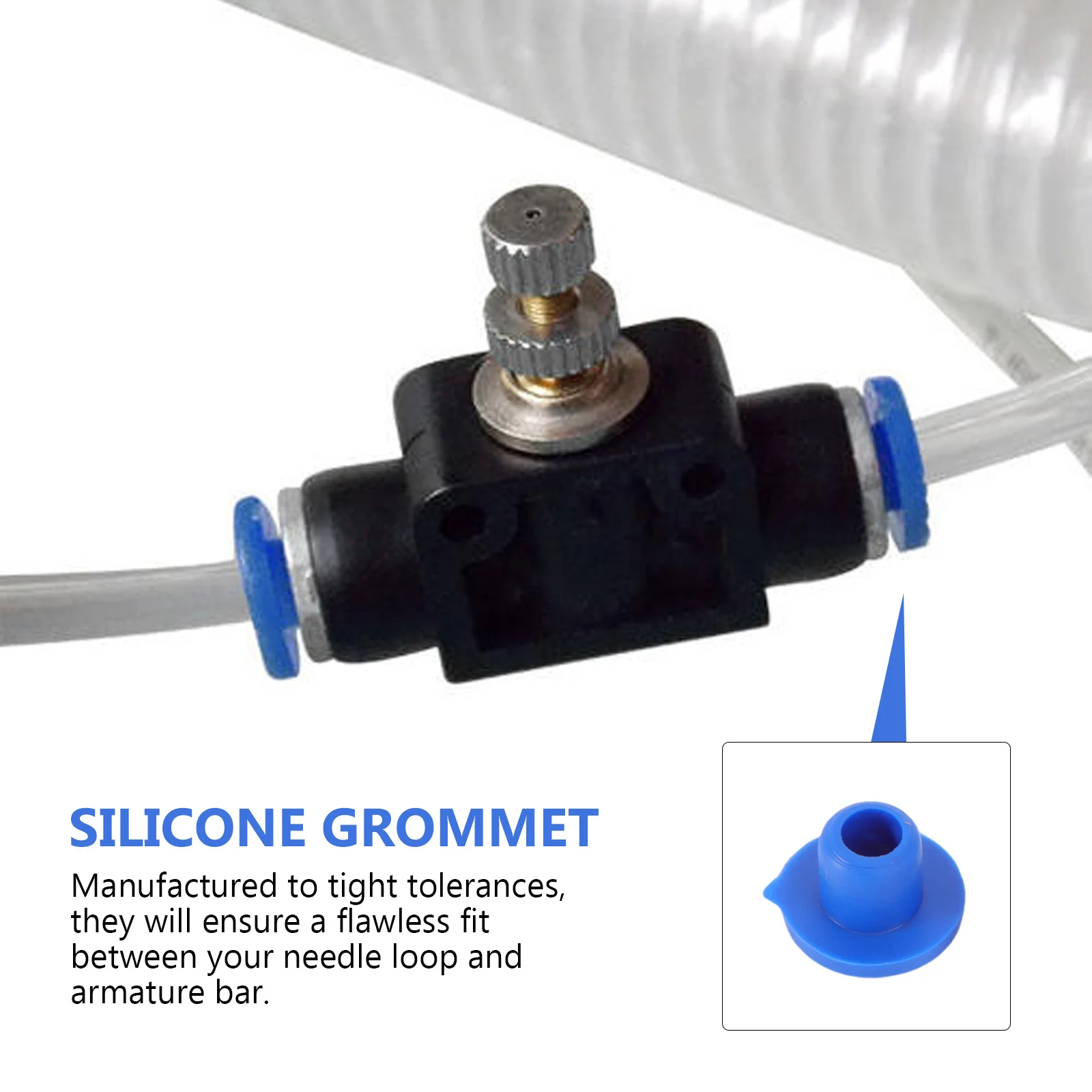 

100Pcs Silicone Needle Grommets T Shaped Pin Pads Machine Coil Consumables for Stable Needles Pin Cushion Silicone Grommet