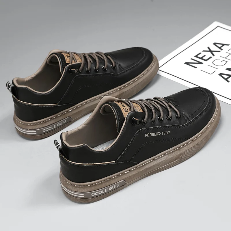 Original Men Spring Casual Shoes Breathable black Sneakers Fashion Driving Walking Tennis Shoes for Male Skate Flats