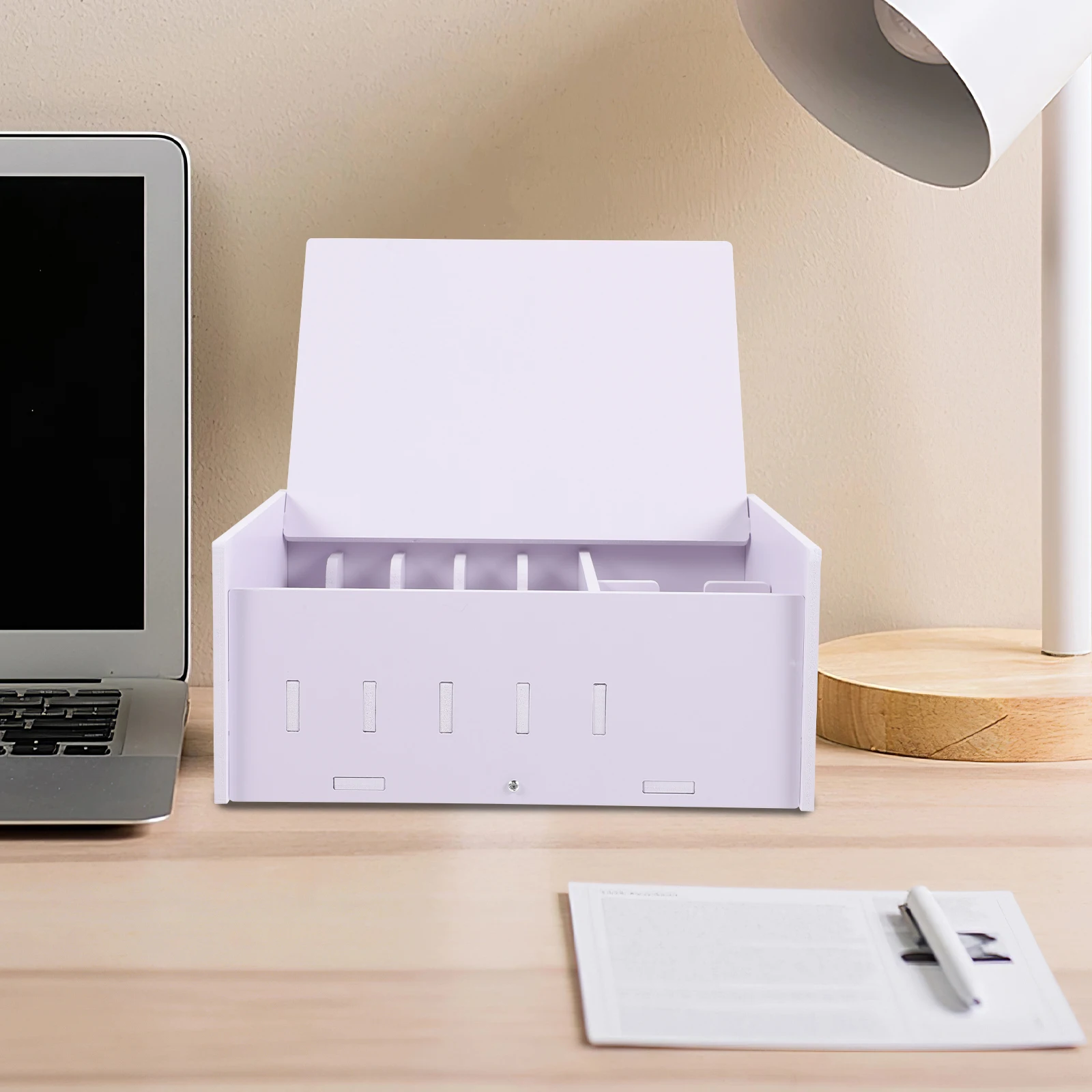 Sturdy Pvc Cash Storage Box Multi Grid Money Organizer Supermarket Coin Holder Portable Money Case For Cashiers Home Use