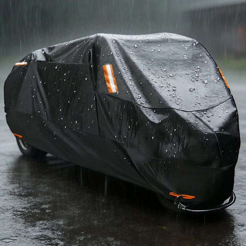 

Прочный чехол для мотоцикла из ткани Оксфорд 300D, водонепроницаемый, утолщенный, черный, защита от УФ-излучения, пыли, дождя, снега, солнца, для использования на улице и в помещении, размеры M-4XL