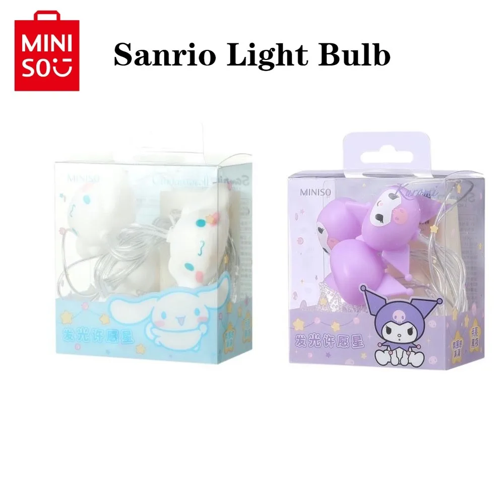 

MINISO Sanrio Kuromi Small Light Bulb Cinnamoroll Night Light Glowing Wish Bedroom Decoration Pendant Children's Birthday Gift