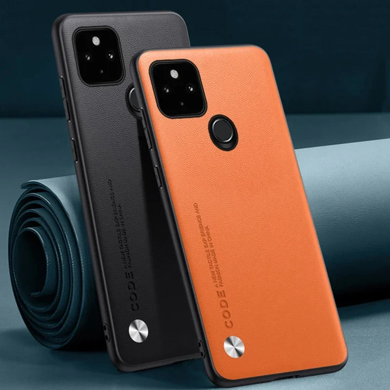 

Luxury PU leather case for Google Pixel 4A 5G back cover matte silicone shockproof protection phone case for Google pixel4a 5g