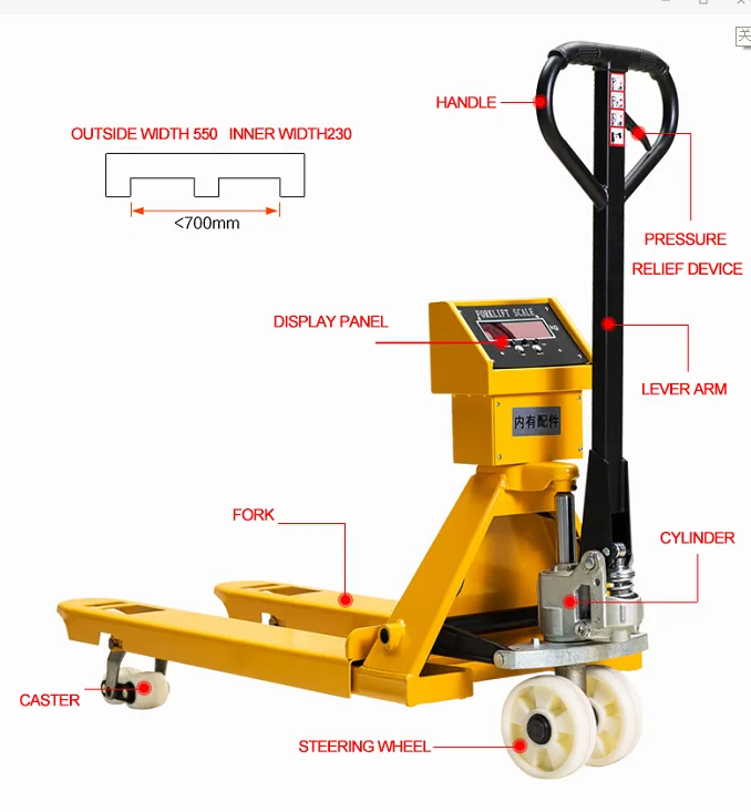 Manual Pallet Trucks With Scale Bunnings Drive Wheel China Eu Standard