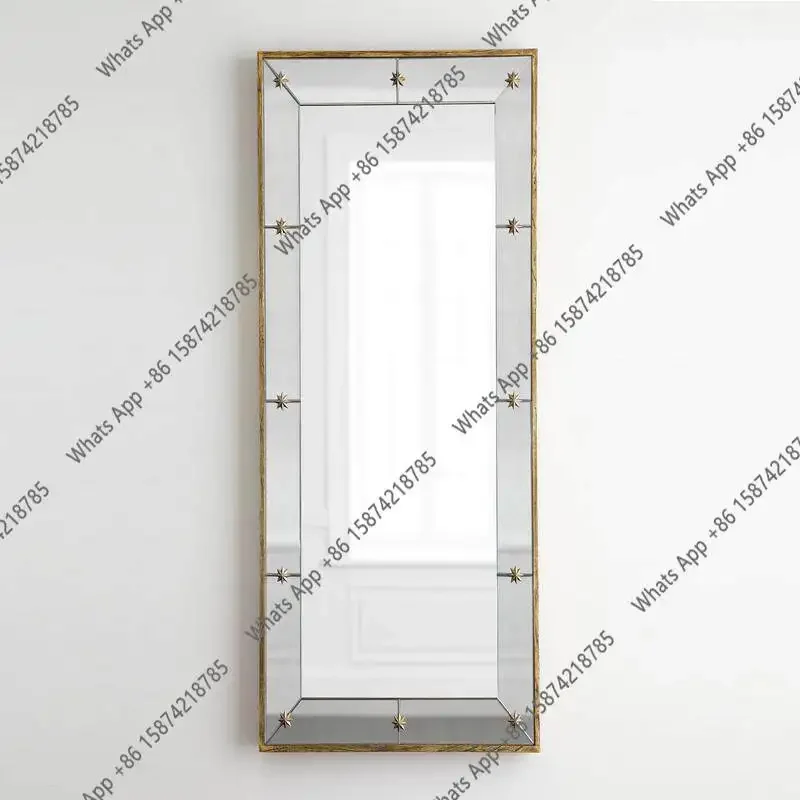 40X Bathroom Makeup Mirror Wall Sticker Decorative Mirror Carved Sink Mirror Wall Hanging
