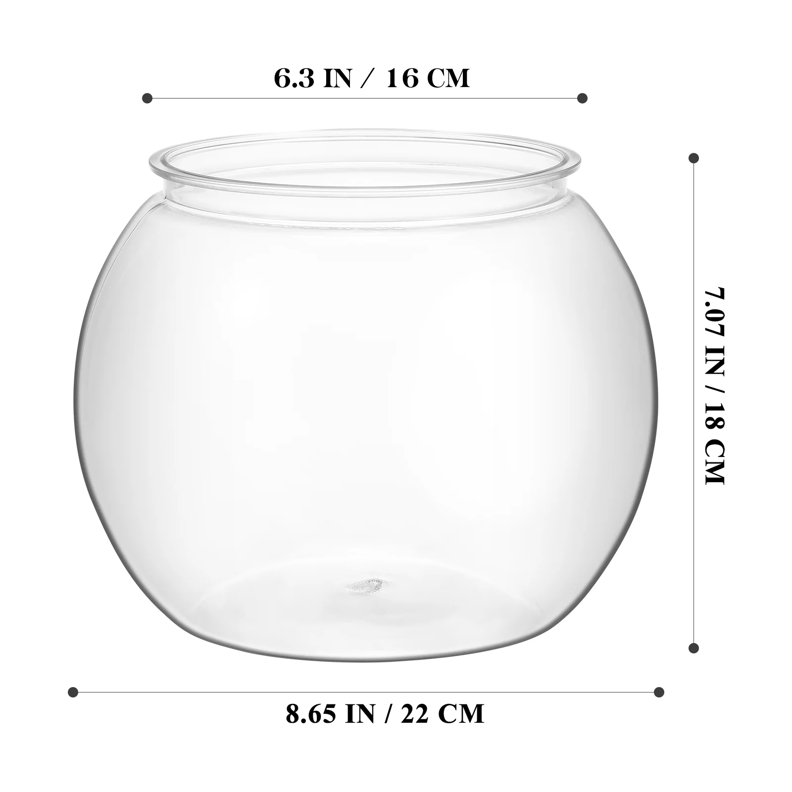 Rimless Fish Tank Goldfish Bowl for Desktop Stackable Transparent Clear Candy Jar