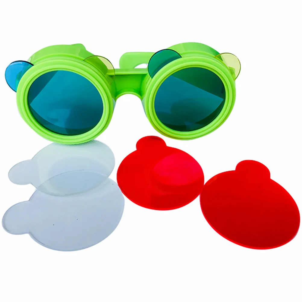 1 conjunto de mistura de cores, três óculos de cor primária, kit de experimento para jardim de infância, educação precoce, experimento científico e ensino