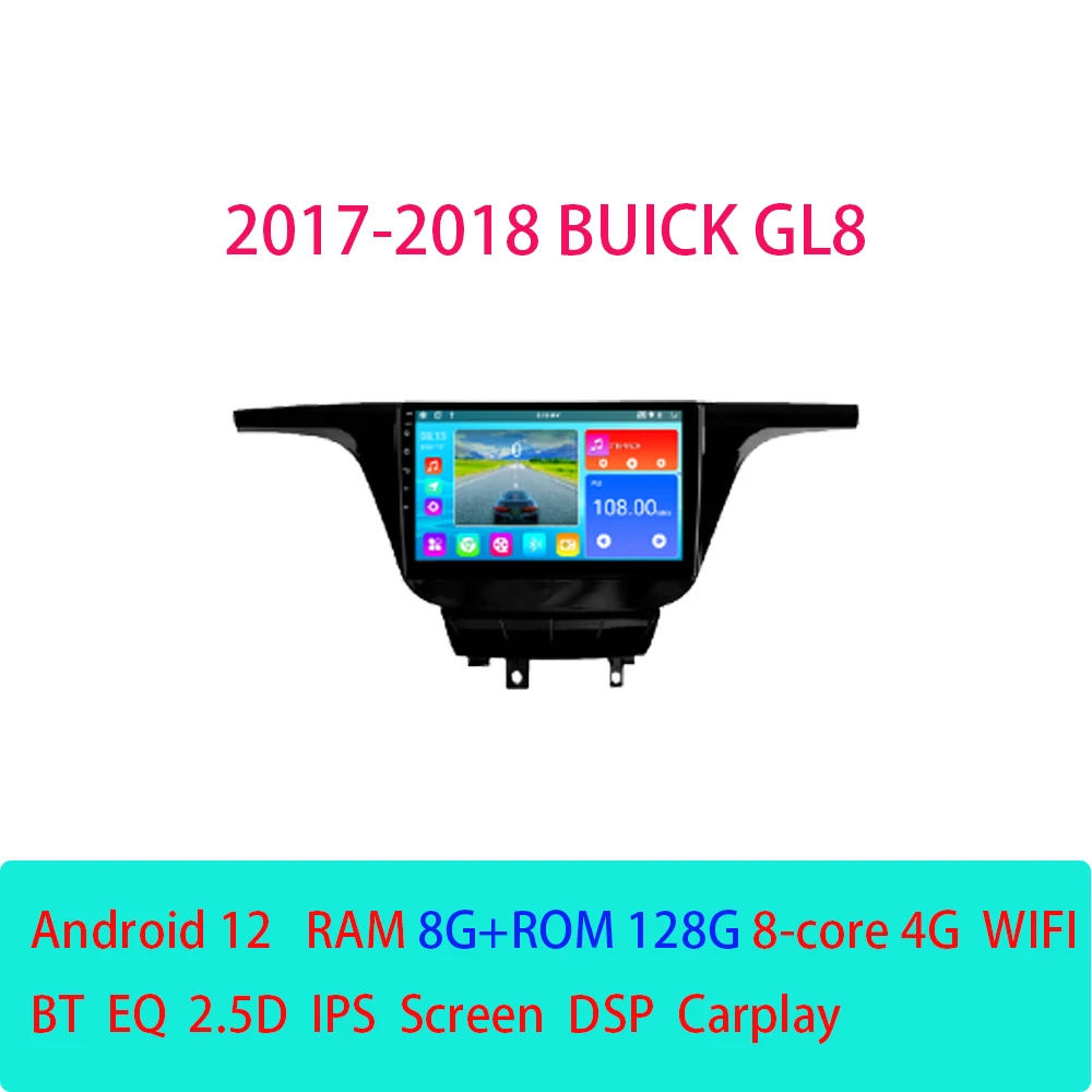 

10.1 Inch Android 12 For Buick GL8 2017-2018 Car Radio Stereo Navigation GPS Multimedia 4G BT Carplay Auto