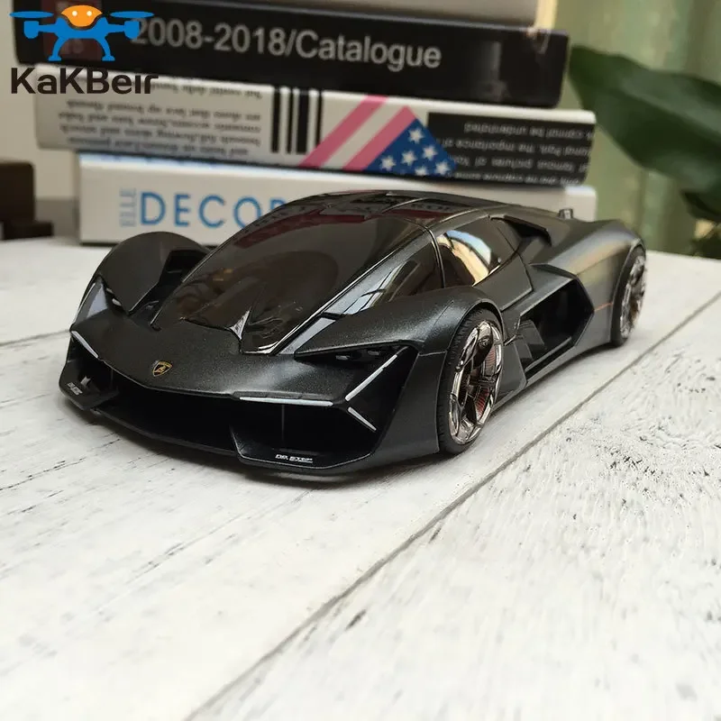 

1:24 Lamborghini Terzo Millennio Black Alloy Car Model Simulation Car Decoration Collection Gift Toy Die Casting Model