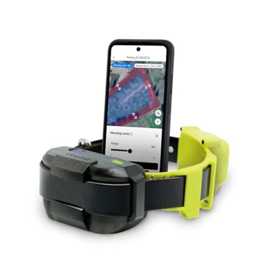 

GPS Fence No Subscription, Custom Wireless Dog Fence with App, Smart Guidance and Return Reminder Tone/Vibration/Correction, IP