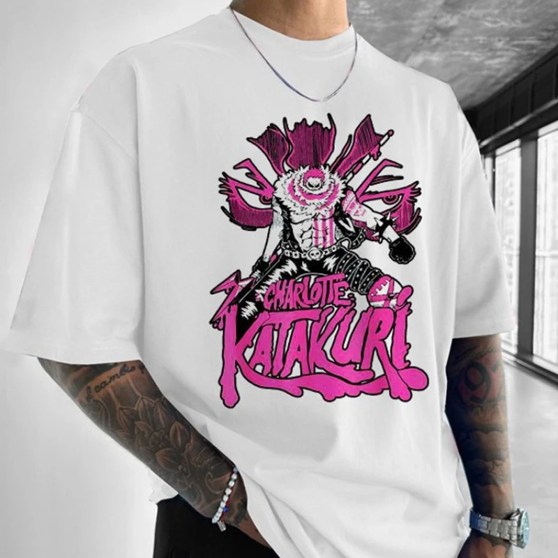 

ONE PIECE Katakuri Spell High School Printed Men's and Women's Same Loose and Comfortable Large Size T-Shirt Short Sleeve