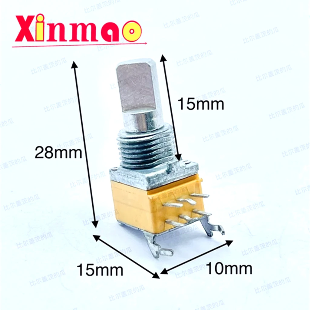 Sunway RK09 Precision Potentiometer Dual A50K with Bracket Amplifier Volume Adjustment Shaft Length 15mm