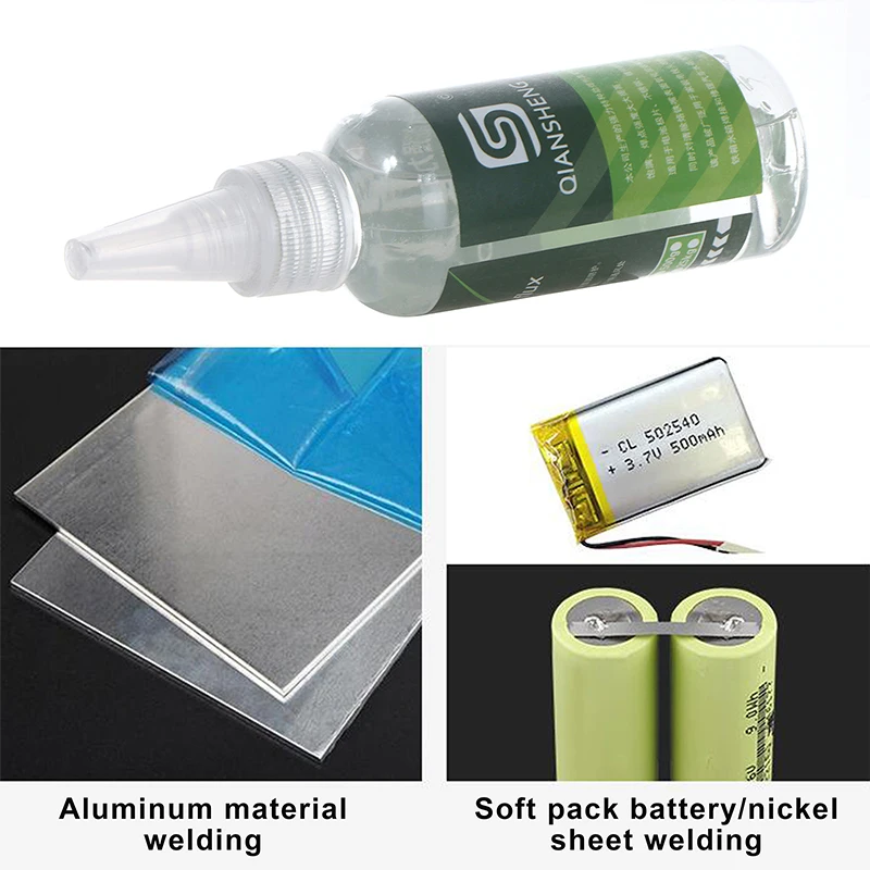 For Stainless Steel Galvanized Sheet/Copper/Iron/ Battery Welding DIY Accessories 60g Soldering Flux Liquid Solders Water