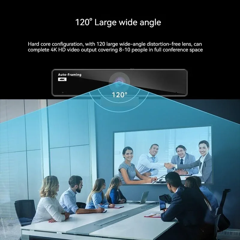 Nearity Ai-powered 4k كاميرا ويب تأطير تلقائي كاميرا فيديو للمؤتمرات 4k 8mp Ai تتبع كاميرا ويب لغرفة الاجتماعات