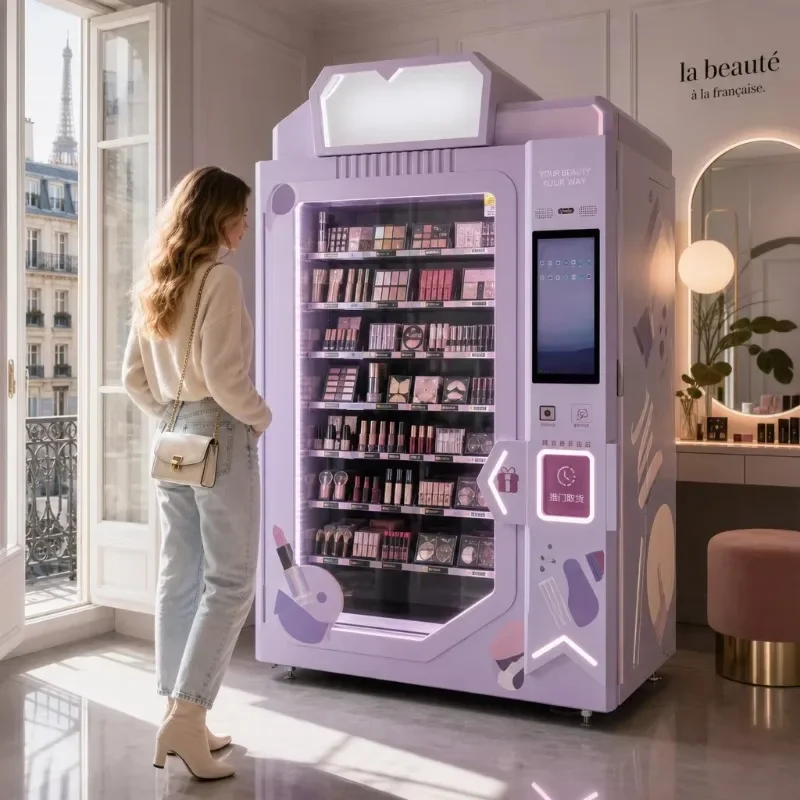 FL Intelligent Commercial Beauty Vending Machine False Eyelash Press On Nails Cosmetic Vending Machine For Salon Shop
