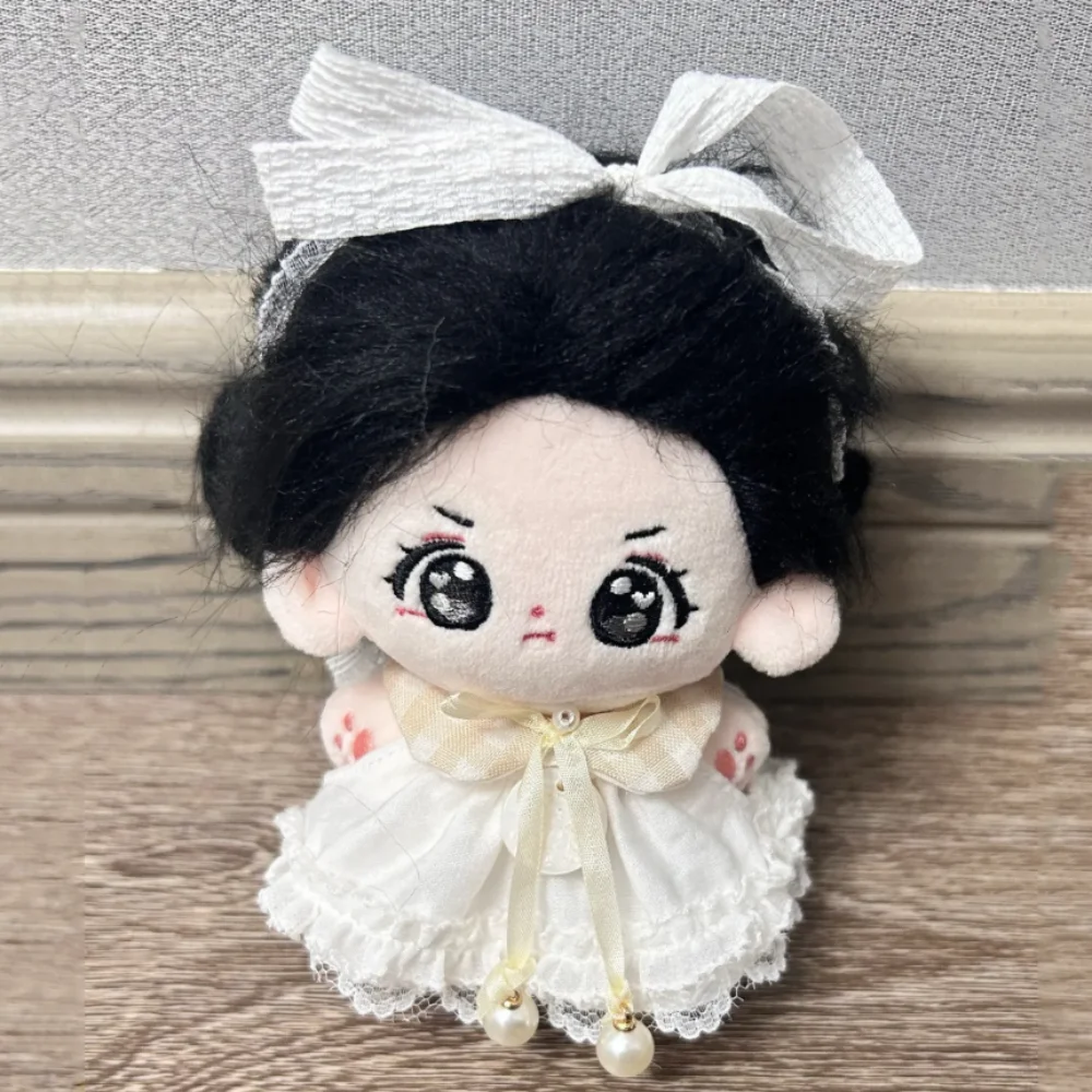 

Strap Dress 10cm Cotton Doll Clothes Suit Bow Knot Doll Clothes Outfit White Lovely Doll Dress Up Set Children's Gift