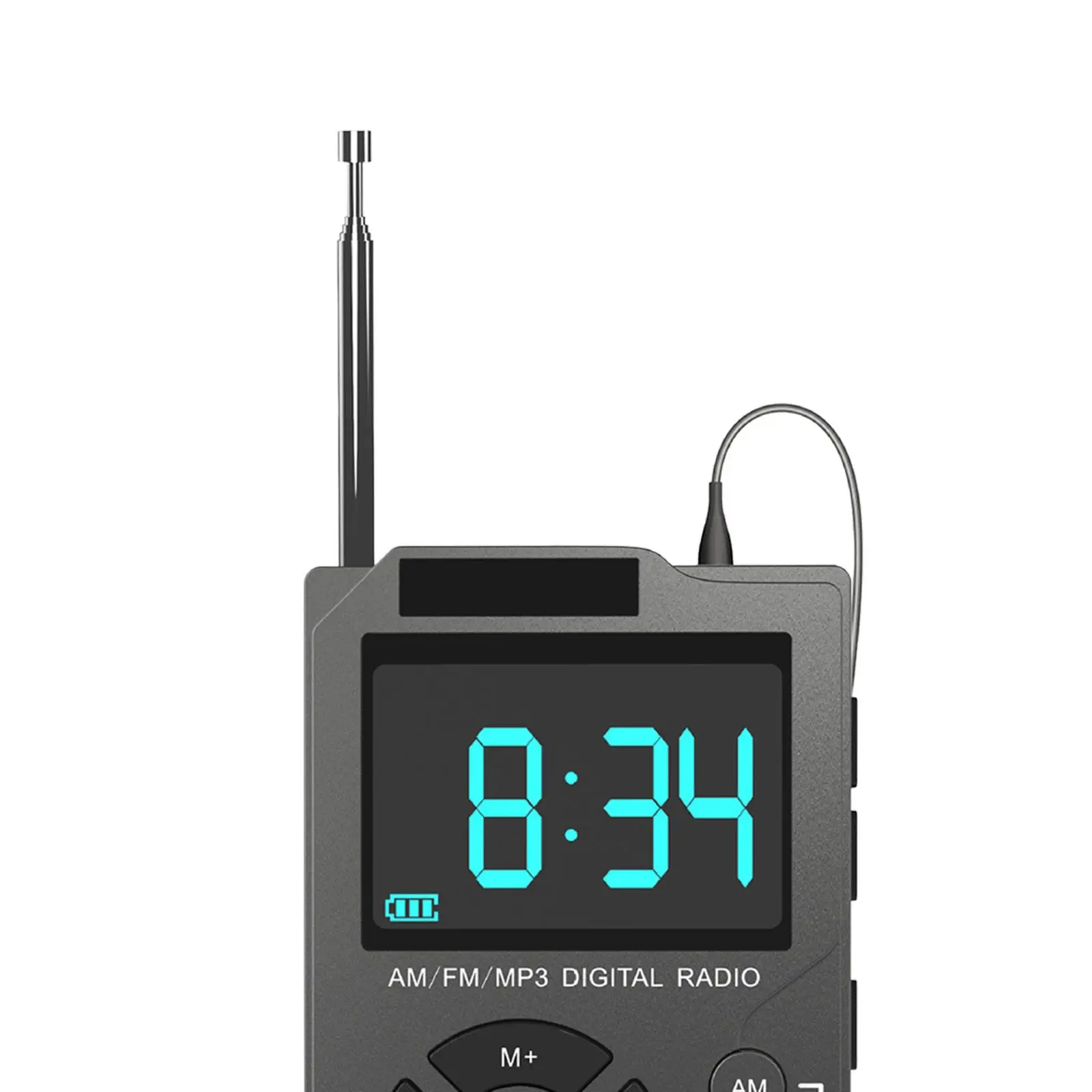 AM FM Radio Multifunctional Durable 600mAh Rechargeable AM/FM/MP3 Digital Radio Portable Radio for Outdoor Home Office Senior