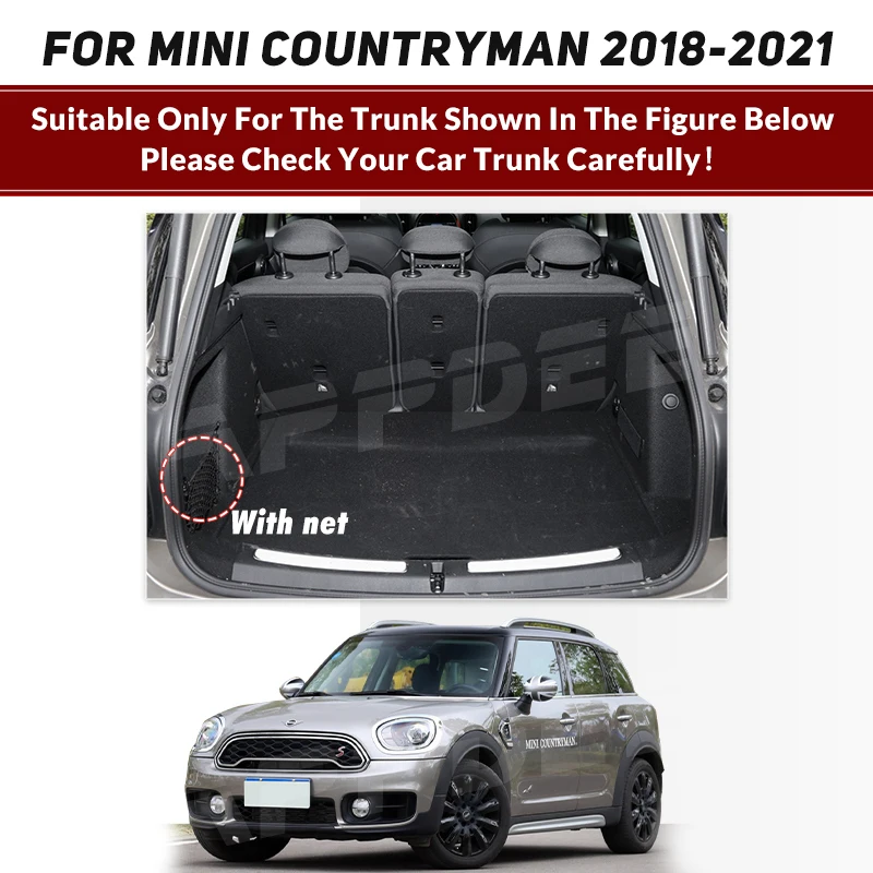 Auto Full Coverage Trunk Mat For MINI COUNTRYMAN 2018-2021 20 19 Car Boot Cover Pad Cargo Liner Interior Protector Accessories