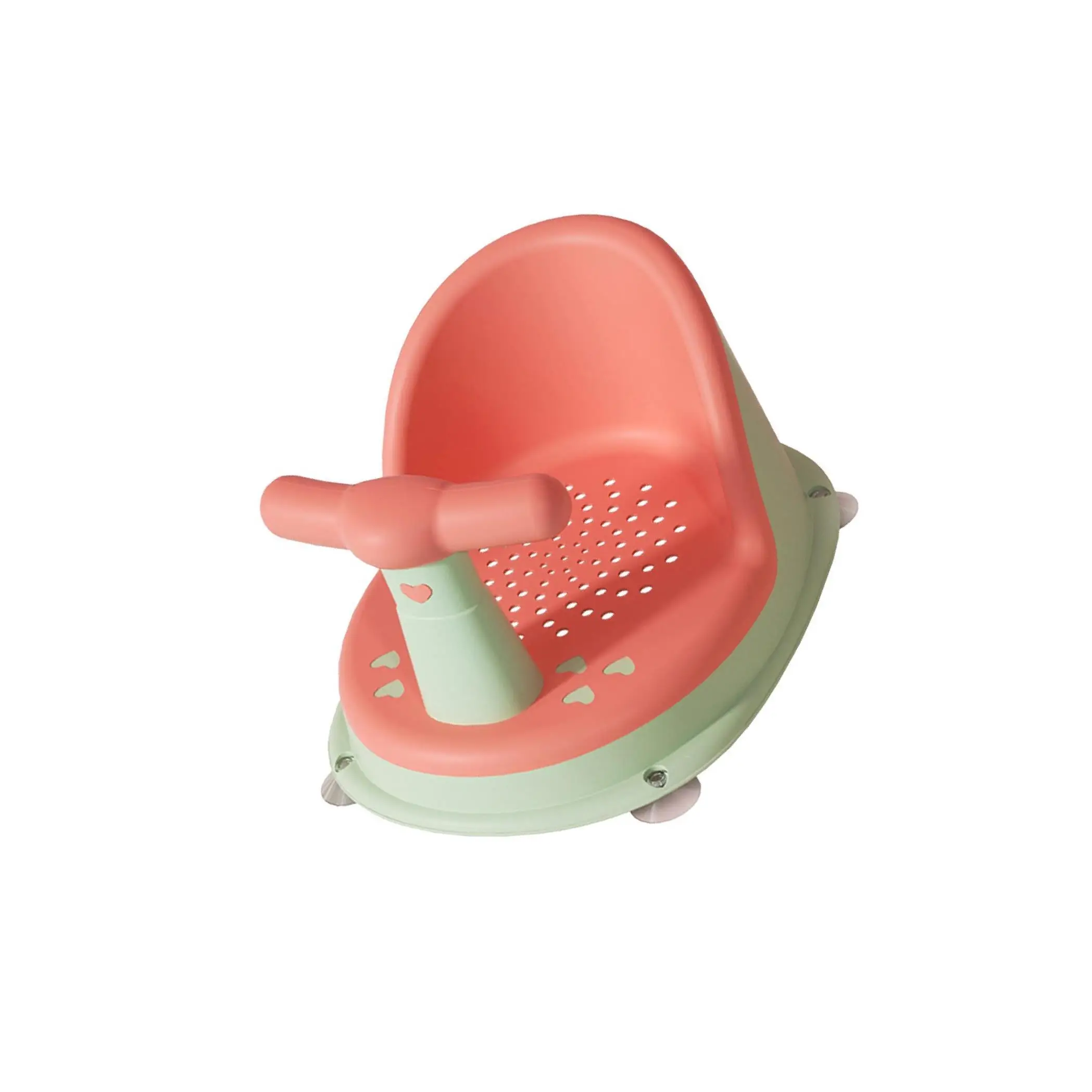 Suction Cups Bath Seat Chair Bathtub Seat Bathing Seat for Boys Girls Baby Orange