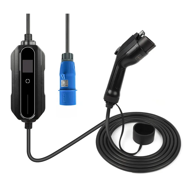 Oplader voor elektrische auto Type 2 Type 1 Modus 2 Niveau 2 Draagbare EVSE EV-autolaadkabel 6A-16A-32A 5 meter 10 meter 15 meter