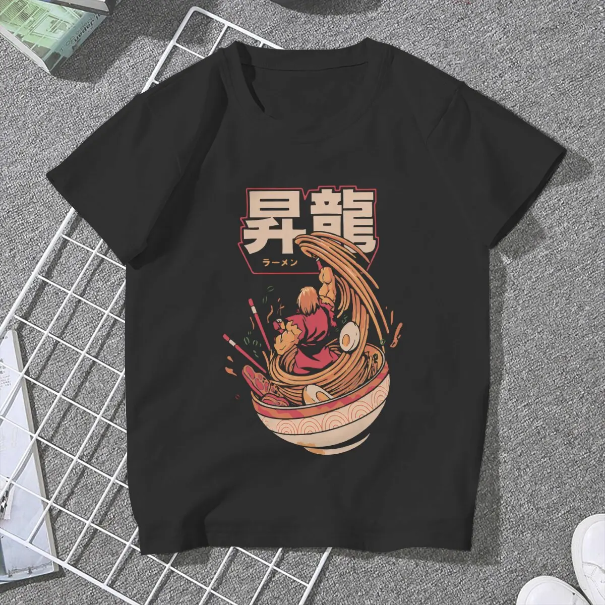 Tasty Feminine Shirts The Great Ramen Off Kanagawa T-shirt Goth Vintage Female Top