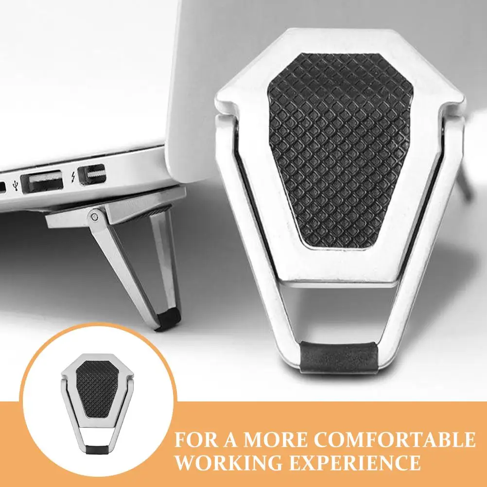 4 Pcs Laptop Cooling Computer Feet Keyboard Notebook Tablet Riser Folding Ergonomic Zinc Alloy Portable Foldable Desk Support