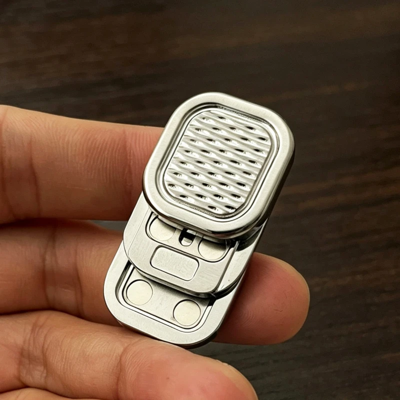 Mini Fidget Mechanical Slider Metal Paragraph Magnetic Push Card Plate Haptic Coin EDC Stress Relief Sensory Toy Anti Anxiety