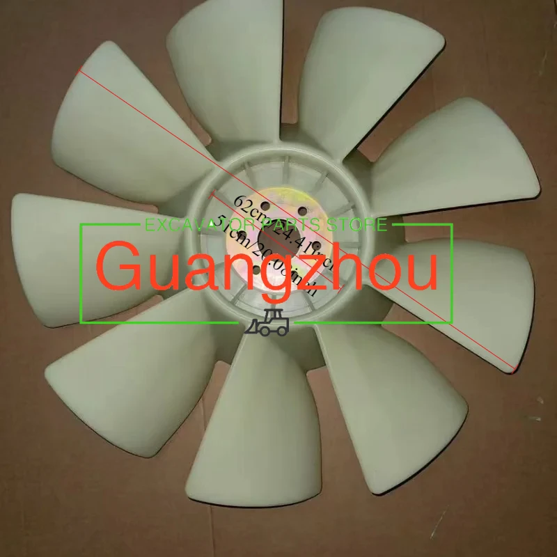 Fan blade Komatsu PC60/120/200-6-7 -8 Cummi 6D102 QSB6.7 fan blade 6 holes 9 blades