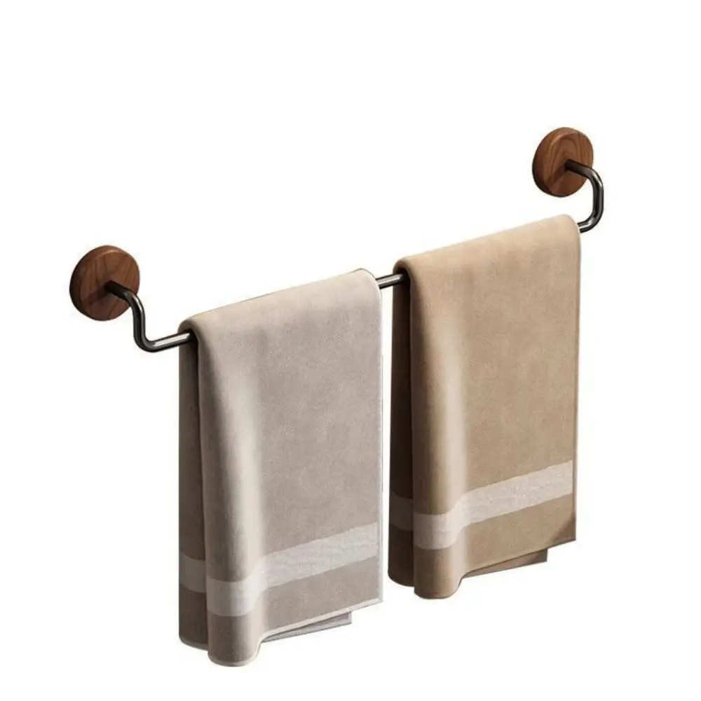 

Modern Style Wall Mounted Towel Holder Anti-Rust Single Bar Bathroom Towel Hanger Wall Mounted Simple Installation