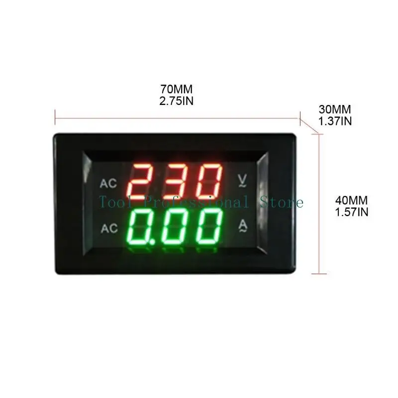 57QF Máy đo kỹ thuật số Voltmeter AMMETER LED màn hình điện áp dòng điện D
