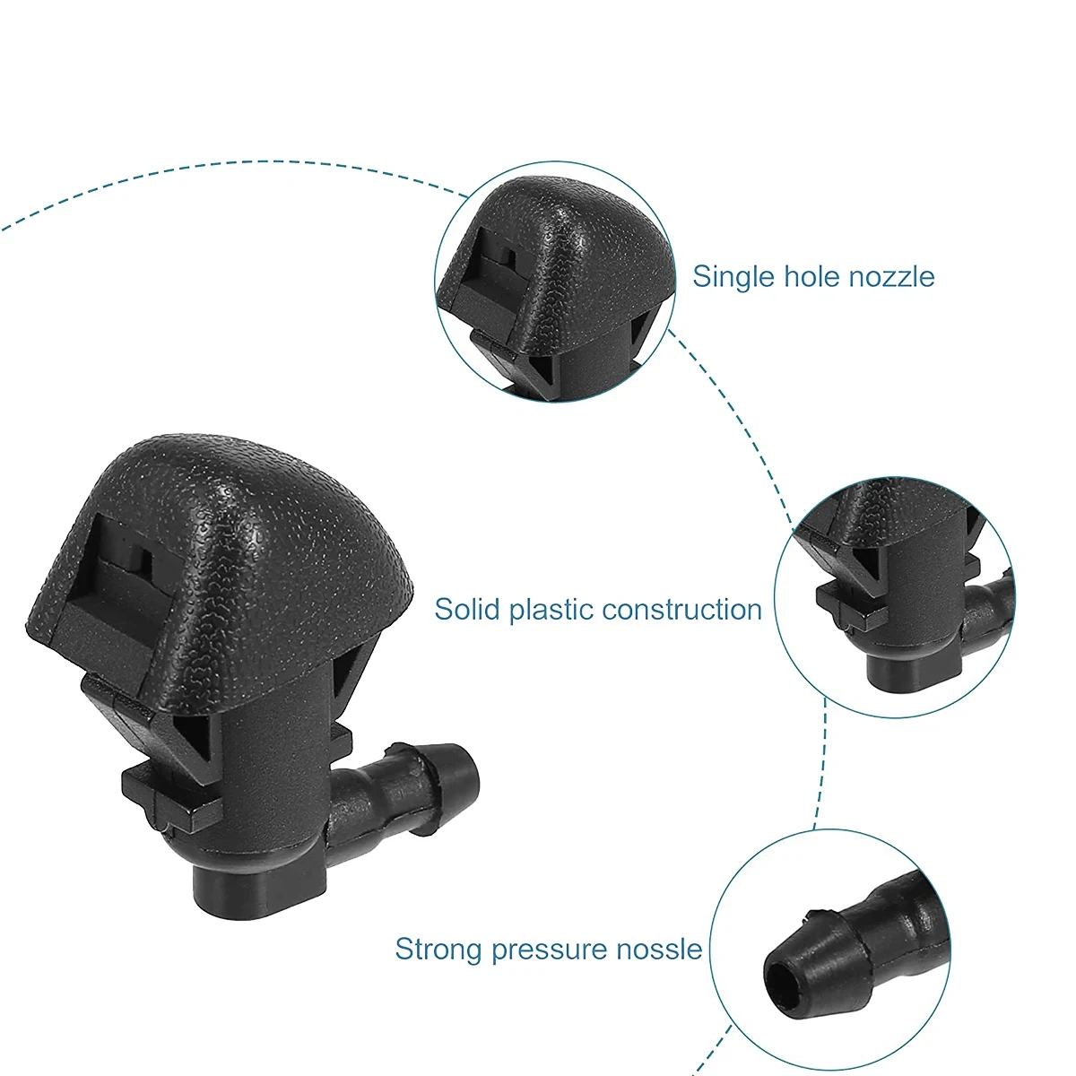 

AB98-1 Set Front Windshield Spray Nozzle 76810-SZA-A01ZA And Fluid Hose With Connectors For Honda Pilot 2009-2012 2014 2015