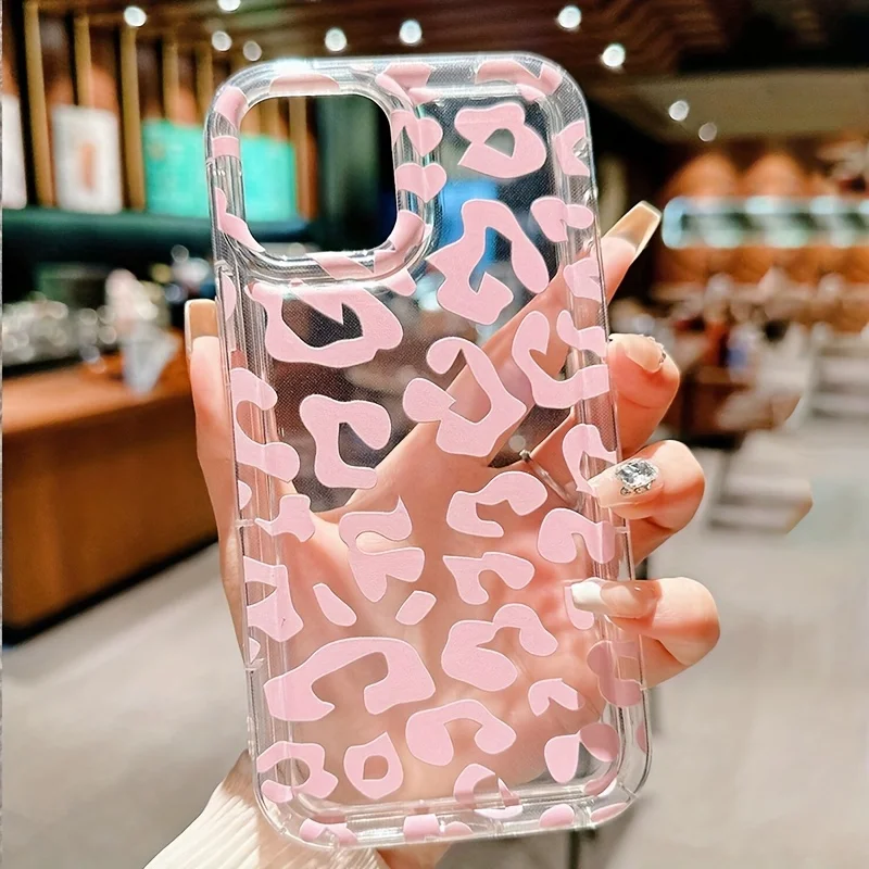 Roos Luipaard Patroon Zacht Helder Hoesje Voor Samsung Galaxy S24 S23 Ultra S22 Plus S21 Fe A14 A34 A54 A13 A33 A53 5G A15 A55 Cover