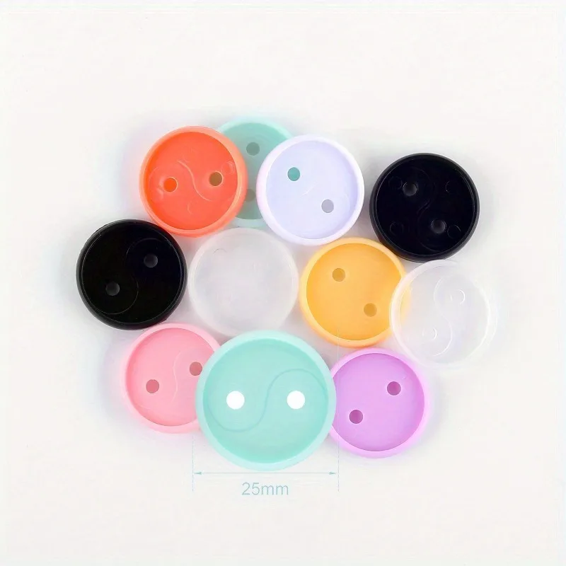 24Pcs/Lot Plastic Binding Rings 28MM Butterfly Loose-leaf Buckle Transparent Buckle Mushroom Hole Notebook Binding Disc Binder