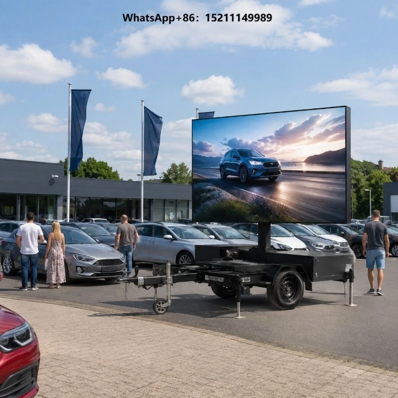 Mobile Digital Billboard Trailer Outdoor LED Display with 270 Degree Rotation and Wireless Content Control for Event Advertising