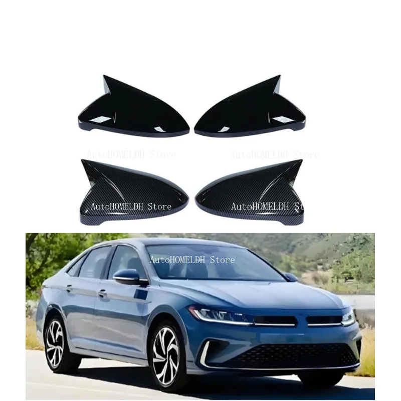 Rearview Side Mirror Cover  Fit For Volkswagen Jetta 2019 2020 2021 2022  Rear View Case Trim Carbon Fiber