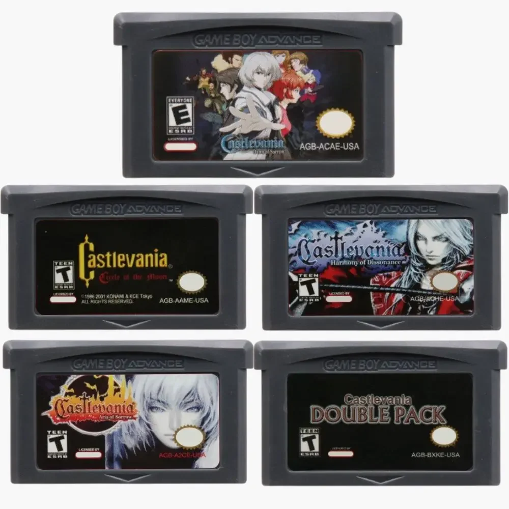 New Series Video Game Cartridge 32 Bit Game Castlevania GBA Game Console Memory Card Asia of Sorrow Dissonance for GBASP NDSL