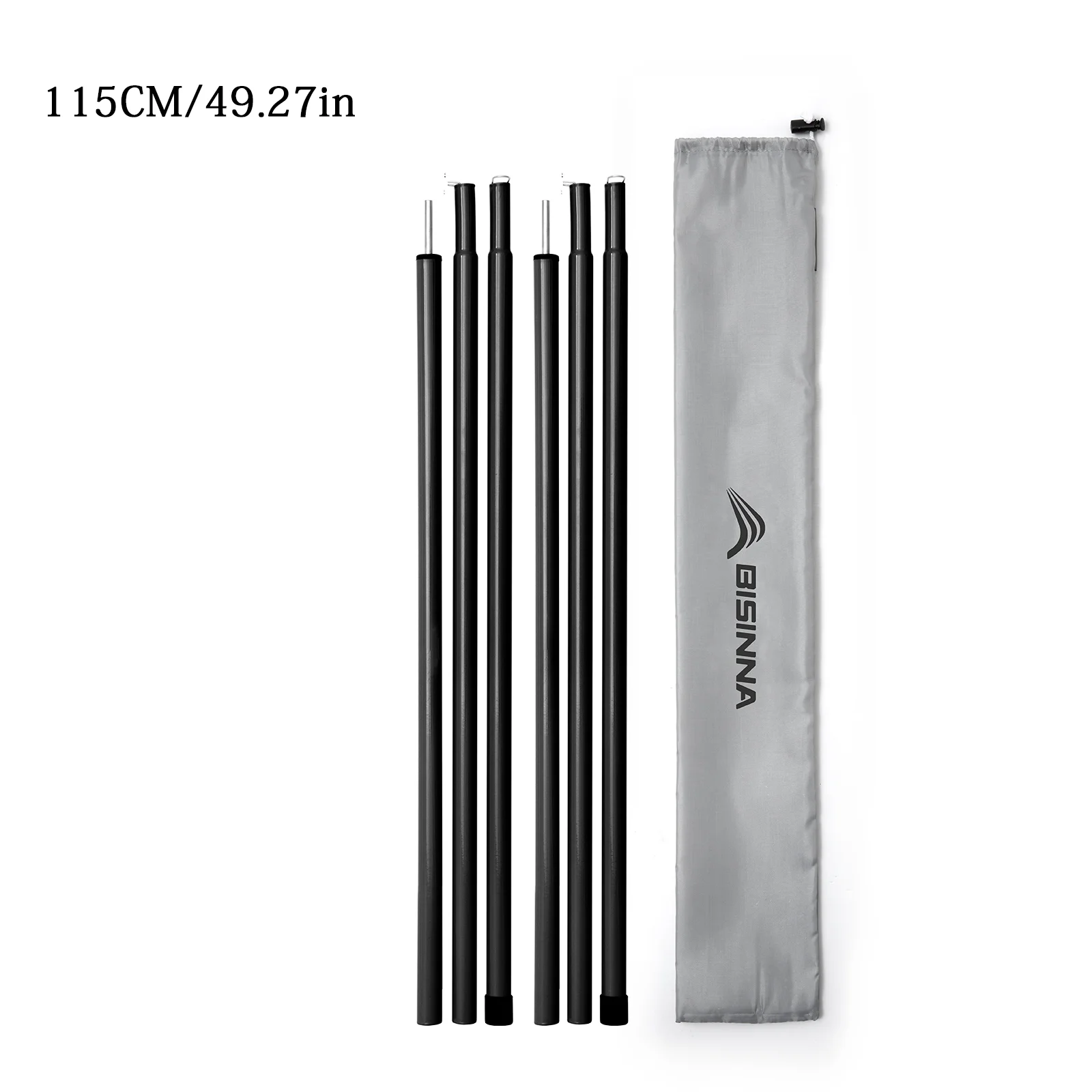 BISINNA 115 CM/150 CM Tentstok Outdoor Camping Opvouwbare Luifel Staaf Ondersteuning Stand Pole Tent Uitbreiding Deurkozijn tent Accessoires