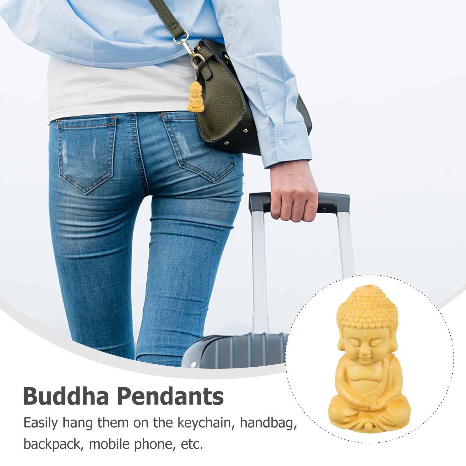 

1Set Buddha Pendants High-Quality Maitreya Charms DIY Necklace Bracelet Anklet Hanging Decor Keychain Accessories