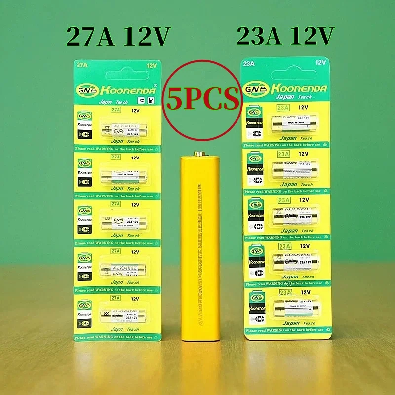 5 قطعة 23A 27A 12V بطارية قلوية لجرس الباب المشي سيارة A23 23A 23GA A23S E23A/A27 27A G27A MN27 MS27 GP27V27GA بطارية جافة #1