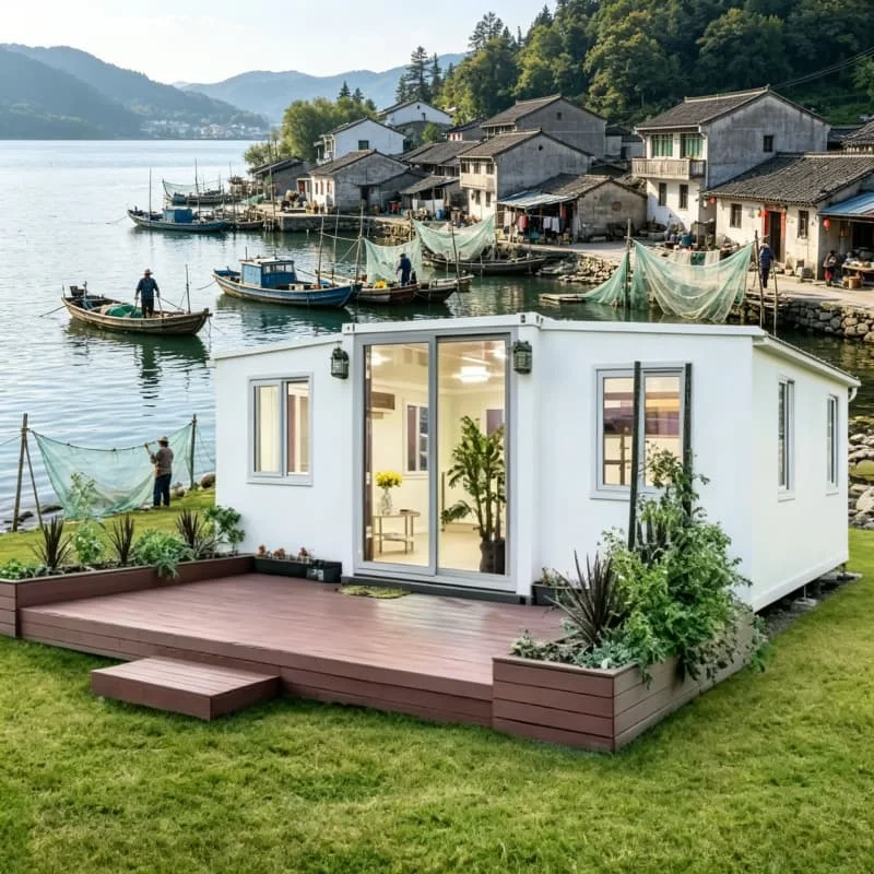 Customized Folding Container House Fold Up Steel Frame Fire Resistant Tiny Dwelling for Construction Site Worker Quarter