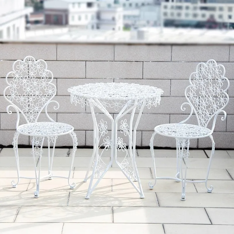 

Outdoor wrought iron creative tables and chairs clothing store tables and chairs balcony courtyard leisure tables and chairs wed