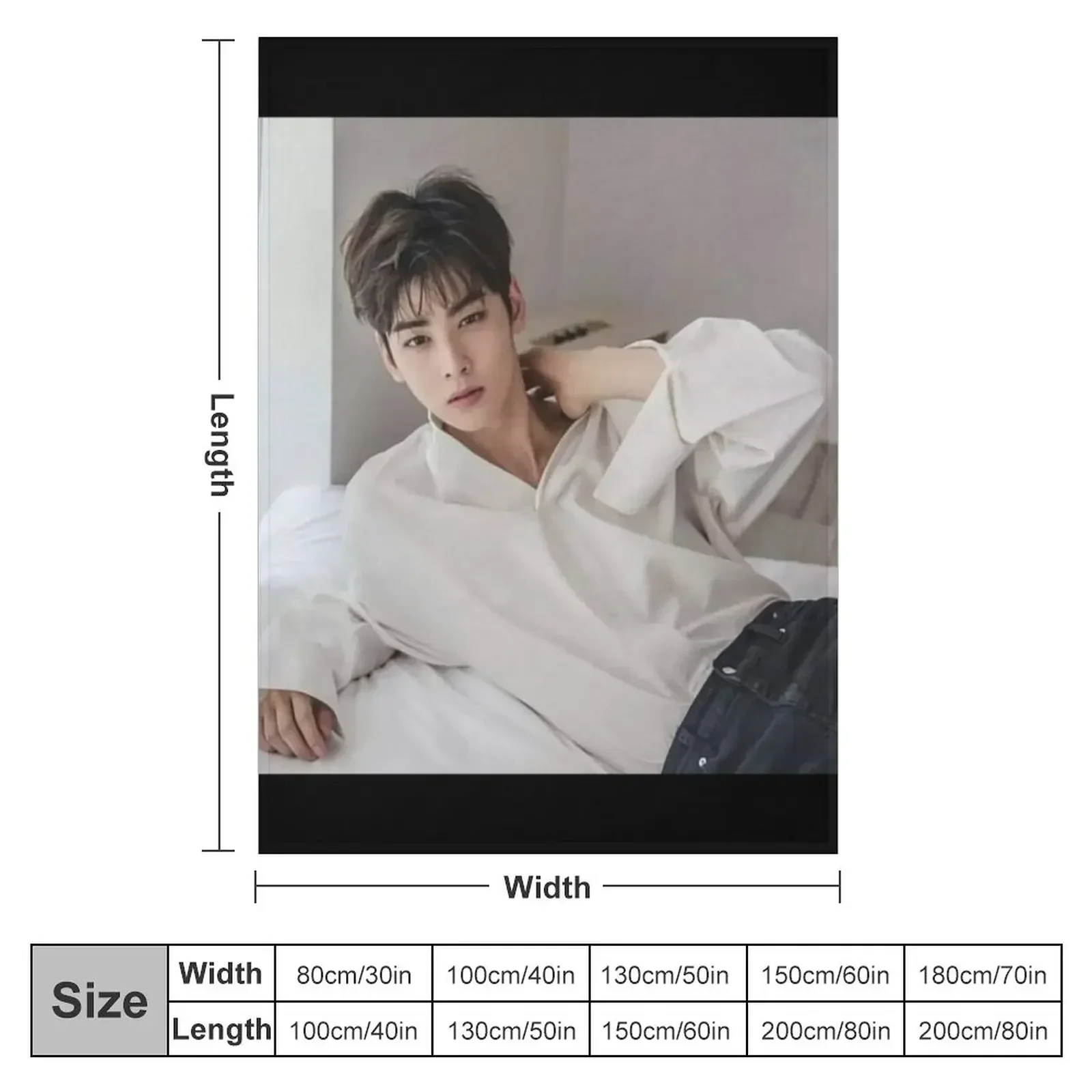 Cha Eunwoo- True beauty Throw Blanket For Decorative Sofa warm winter Warm Decorative Beds Extra Large Throw Thin Blankets