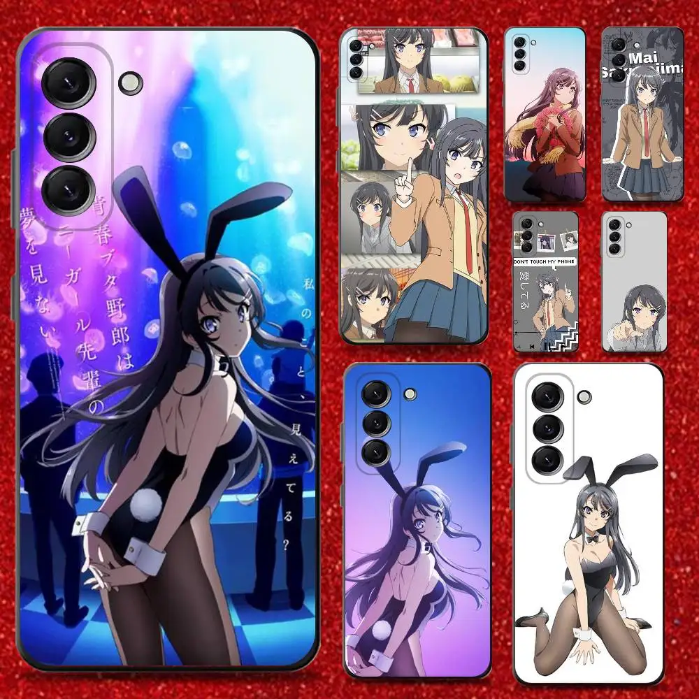 

Sakurajima Mai Phone Case For Samsung Galaxy A13,A21s,A22,A31,A32,A52,A53,A71,A80,Soft Black Shell